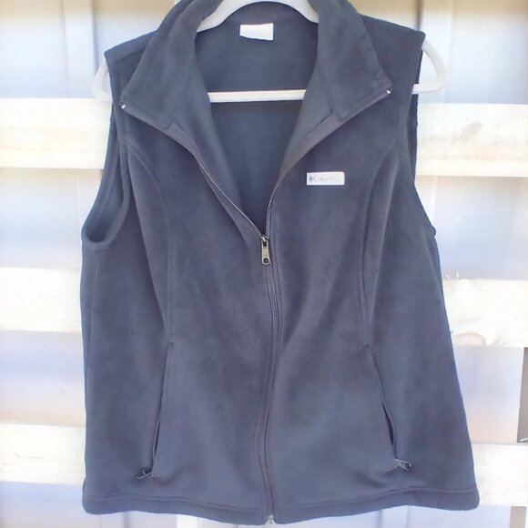 Columbia zip up vest black women's XL - Picture 1 of 4